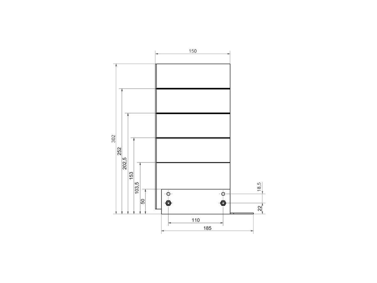 Beschriftungstafel WERMA BWM, für Signalsäule, komplett