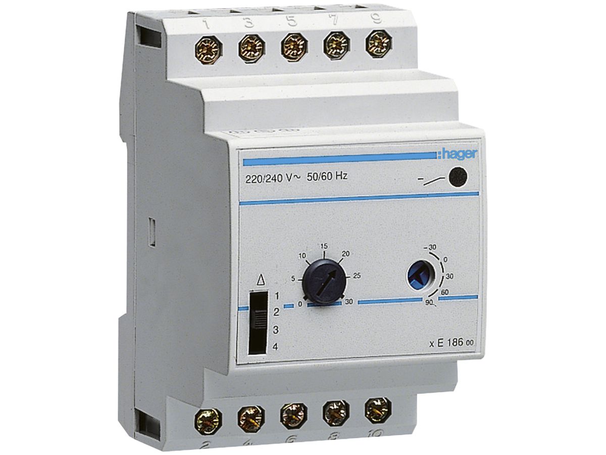 Thermostat Hager mehrere Bereiche 1 Wechselkontakt 2A für EK081/EK082/EK083