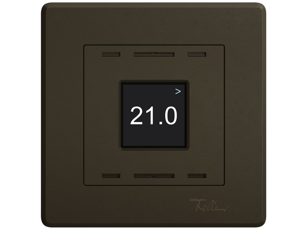 UP-Bedienaufsatz zu Raumtemperatursensor EDIZIO.liv Wiser SNAPFIX® CO2 umbra