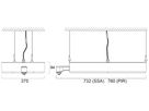 LED-Hallenstrahler Sylvania KubiXx AISLE PIR 212W 37600lm 840 IP65 DIM 760×370