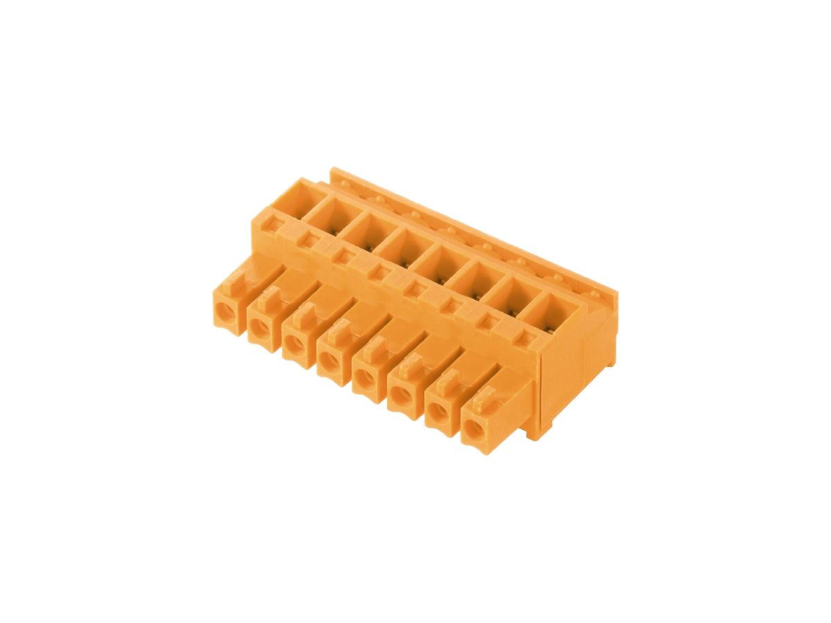 Buchsenstecker Weidmüller BCZ geschlossen 3.81mm 6L verzinnt orange