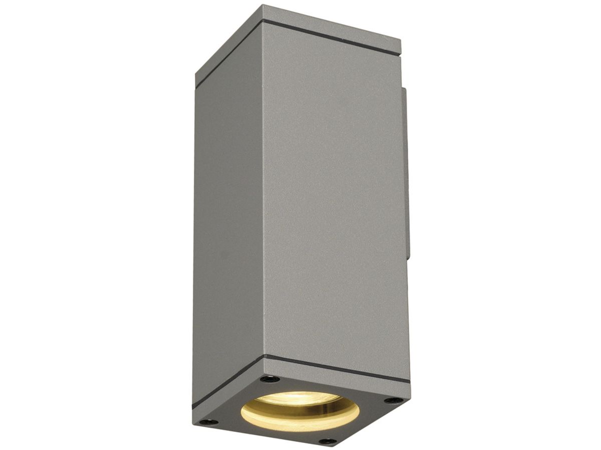 Wandleuchte SLV THEO WALL OUT, GU10 35W IP44 silbergrau