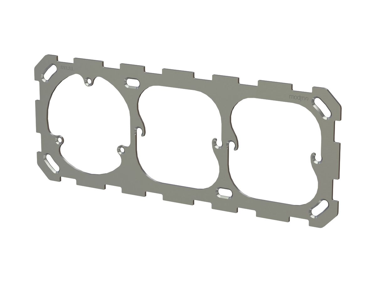 Befestigungsplatte MH priamos 1×3 für Dreifachsteckdose links
