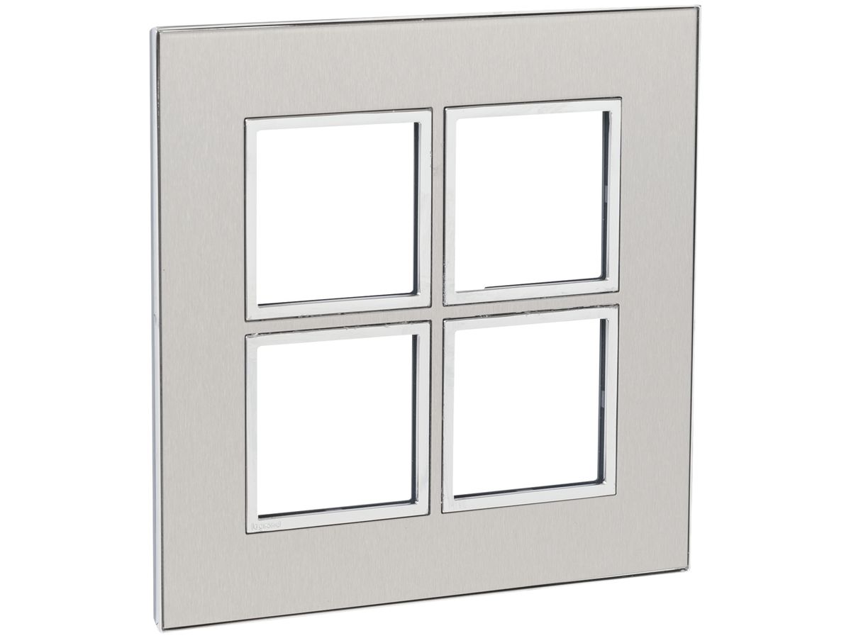 Abdeckrahmen ATO 2×2 Modul Edelstahl, mit Zierrahmen