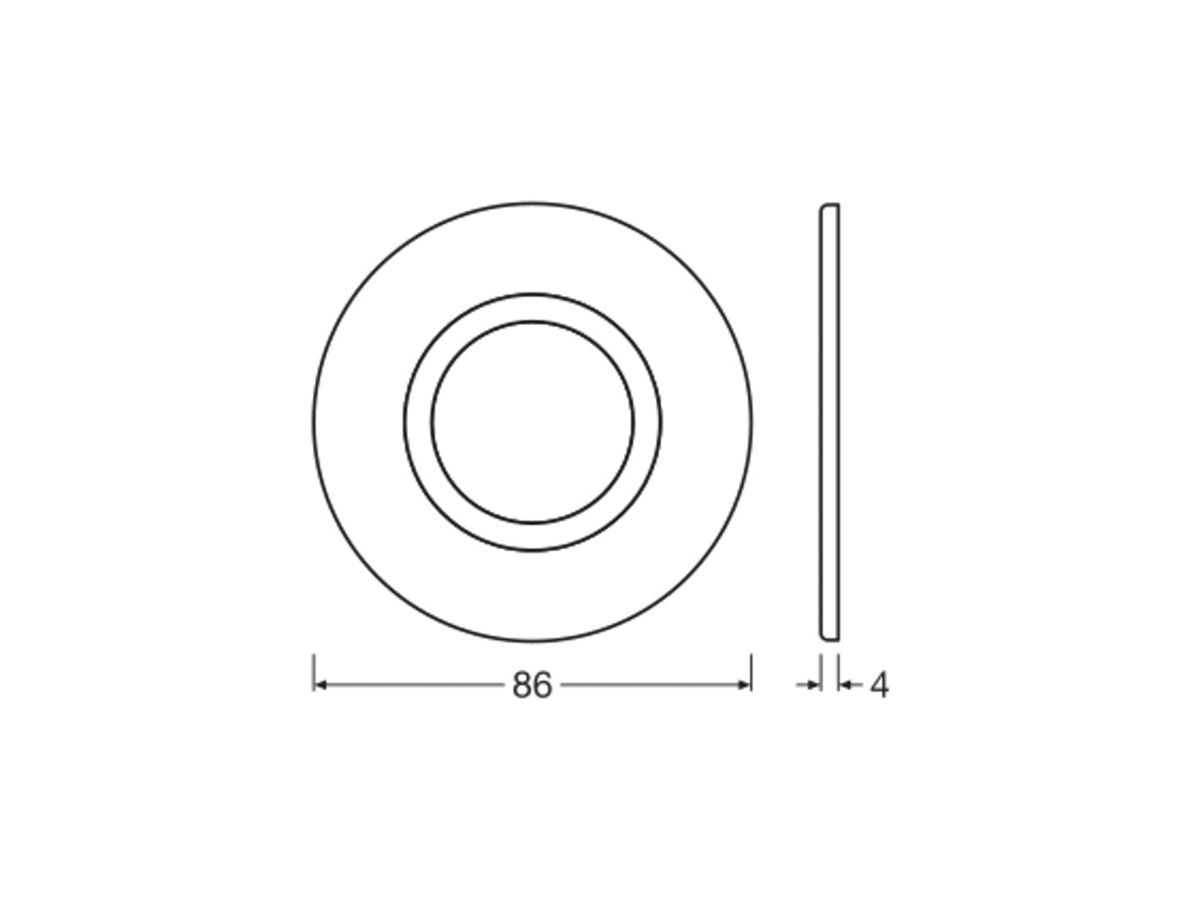 Abdeckring LEDVANCE COMBO FIX Kunststoff Ø100×4mm nickel