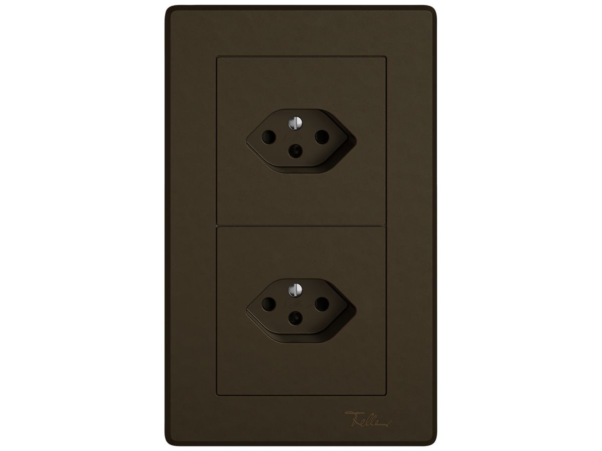 UP-Kombination EDIZIO.liv SNAPFIX® 2×1 156×96mm 1×T13+1×T13 braun