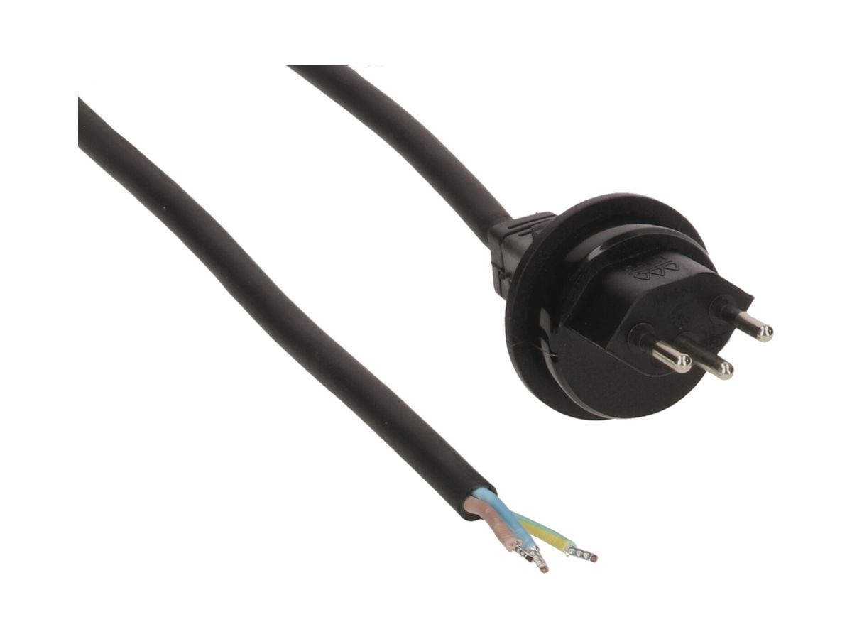 Apparatekabel Max Hauri GDV 3×1.5mm² 5m schwarz Stecker T13 IP55