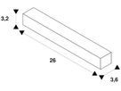 Längsverbinder/Einspeiser SLV für AP-Stromschiene EUTRAC 3-phasig, weiss