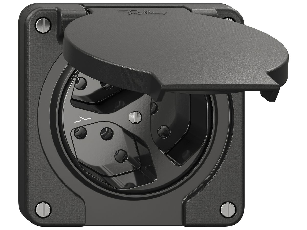 Steckdose NEVO SNAPFIX® 3×T13 1×S 10A 250V 87×87×32mm IP21 sz