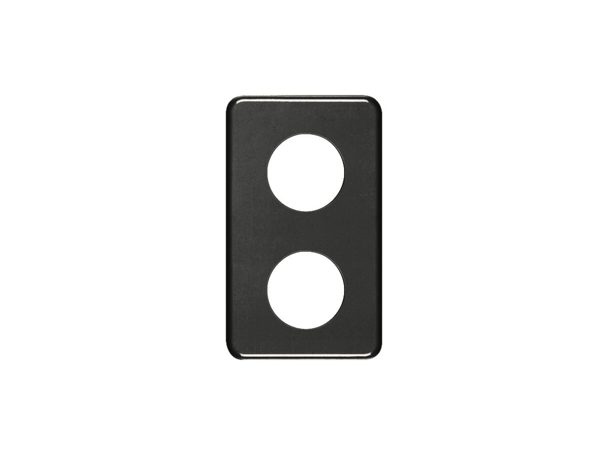 Abdeckplatte I-I 2×43mm schwarz
