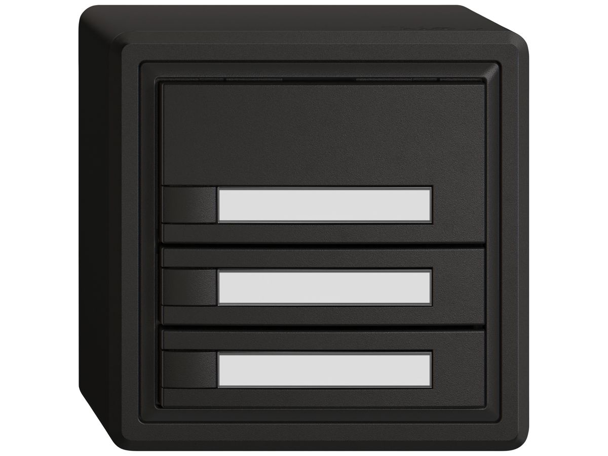 AP-KNX-Taster RGB EDIZIO.liv SNAPFIX® Temperaturfüh.o.LED Pap.3×T 1-Tbed.sz