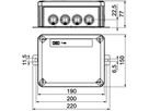 Kabelabzweigkasten Bettermann E30-E90 1 Sicherungshalter 190×150×77mm 10mm² or