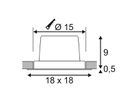 EB-LED-Downlight SLV NEW TRIA, 29W 2210lm 2700K 30° eckig IP20 mattschwarz