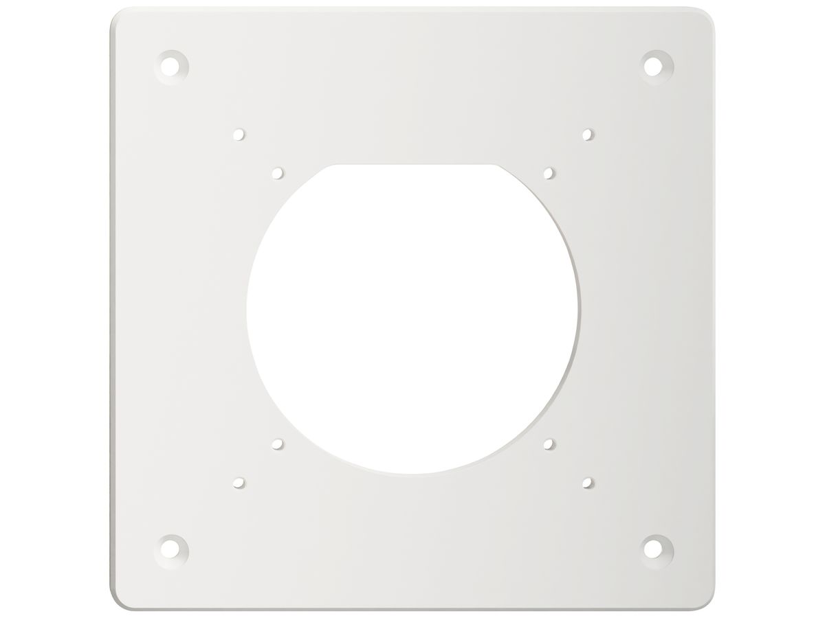 Montageplatte Feller NEVO SNAPFIX® 1×1 Ø69mm 125×125mm weiss