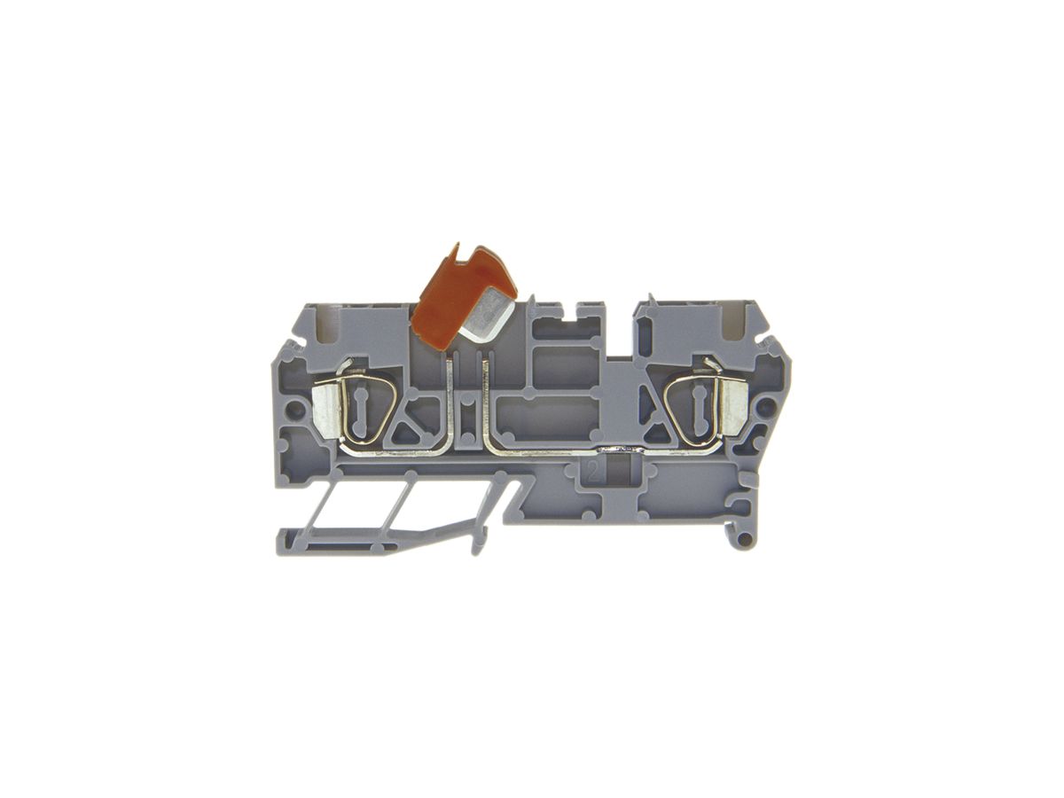Messertrennklemme Woertz 0.5…2.5mm² 15A 600V Federzuganschluss 1×2 TH35/G32 grau