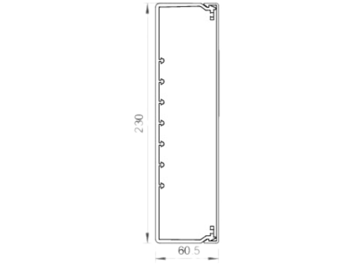 Installationskanal Bettermann WDK 60×230×2000mm lgu,