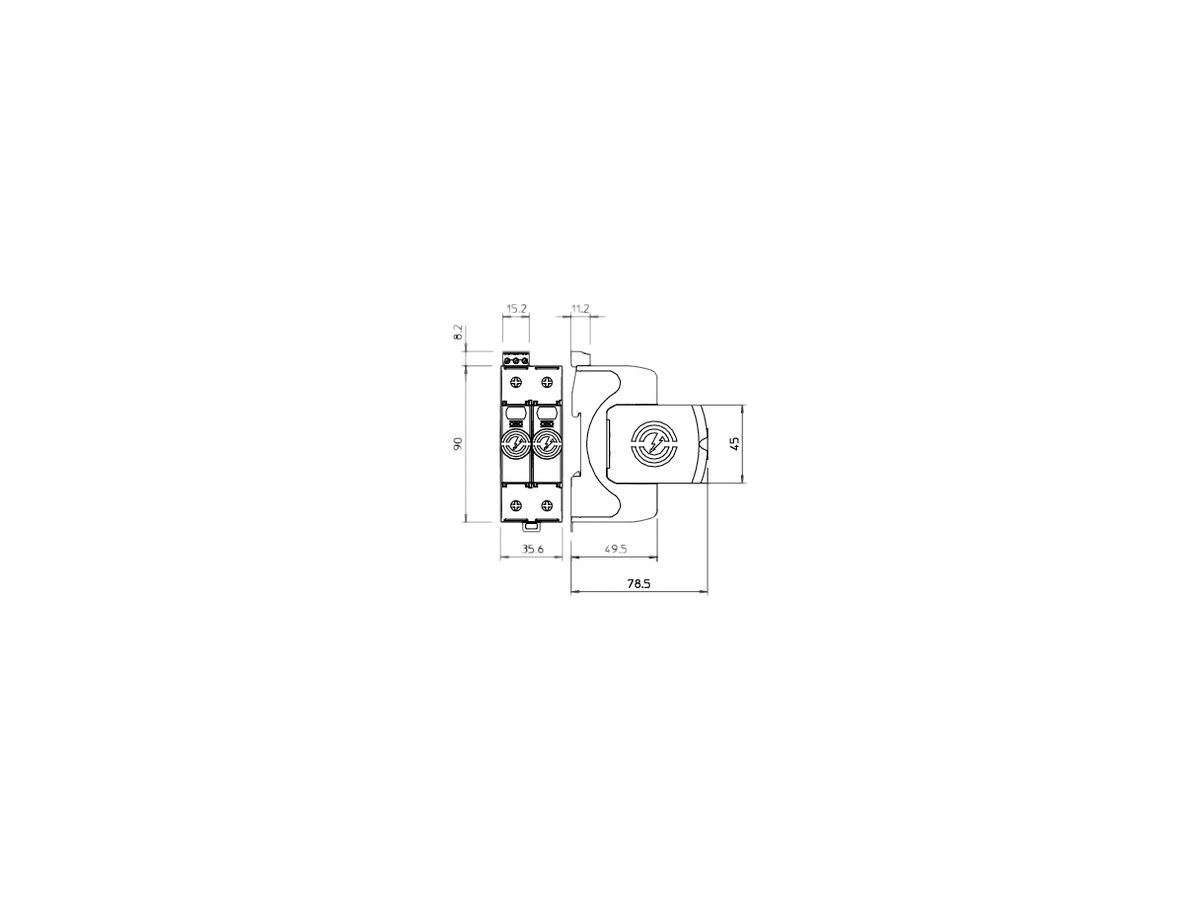 Überspannungsableiter Bettermann V20 +NPE+FS, 1L, Typ 2, 280V