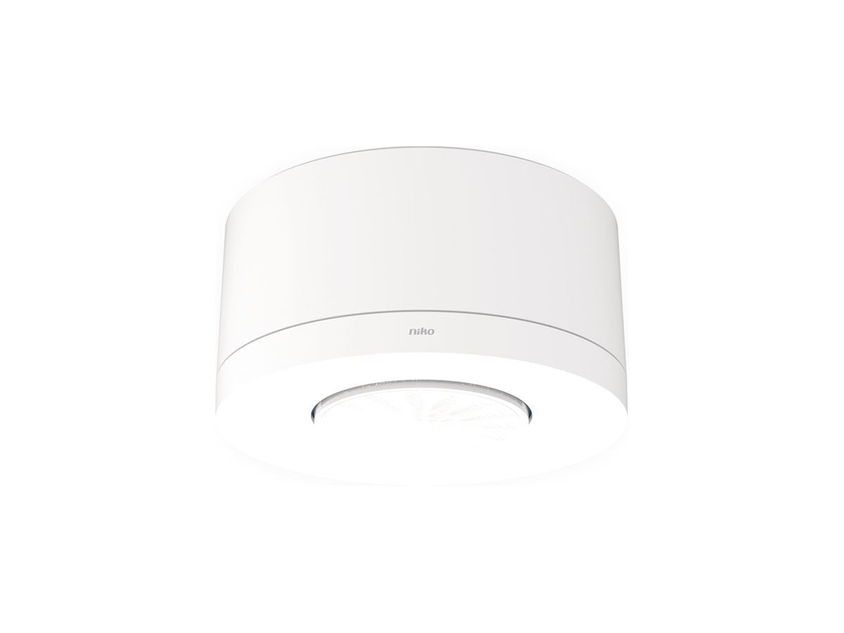 AP-Bewegungsmelder Niko M42MR PIR 10A, Ø12…13m à h=3m, 360°, IP54, weiss