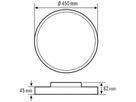 LED-Decken-/Wandleuchte ESYLUX SVENJA CL 450, 30W 3000K 3300lm DALI-2