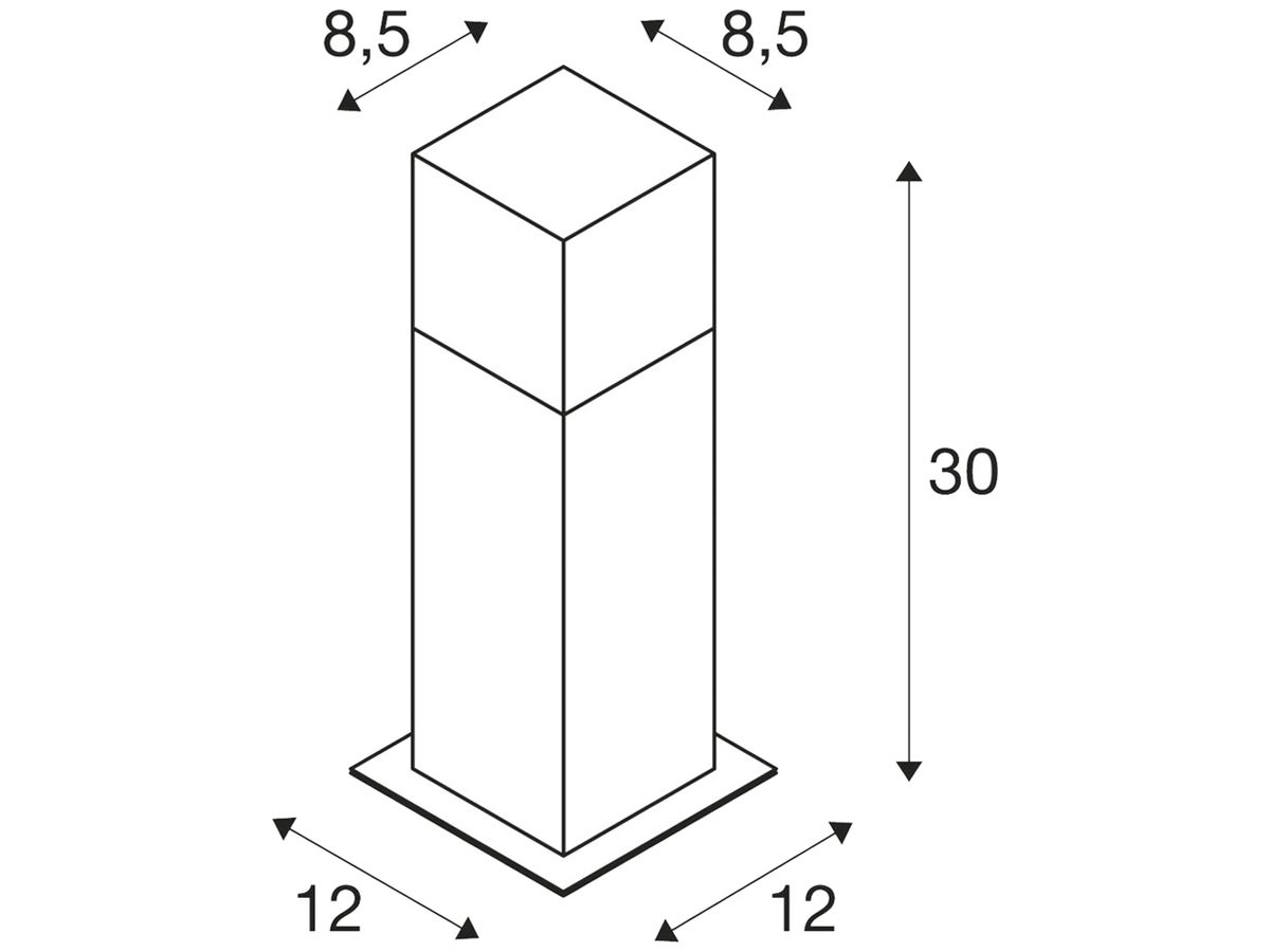 Stehleuchte SLV GRAFIT, E27 11W IP44 anthrazit/weiss