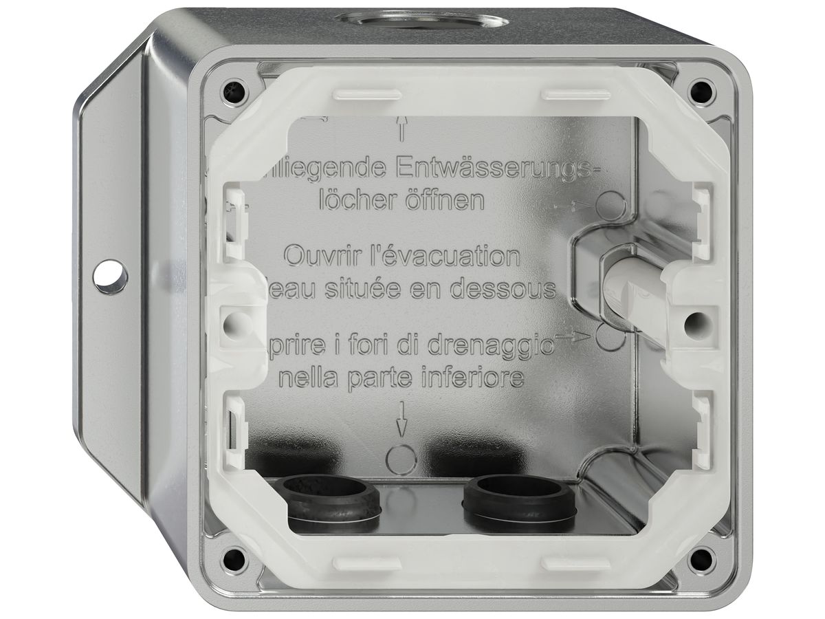 AP-Gehäuse ELEMENT SNAPFIX® 111×93×54mm 3×M20 alu