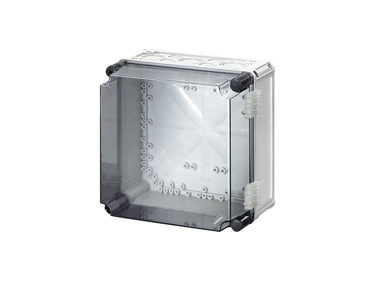 Apparategehäuse grau MI 9210 leer mit Deckel transparent, 300×300×214