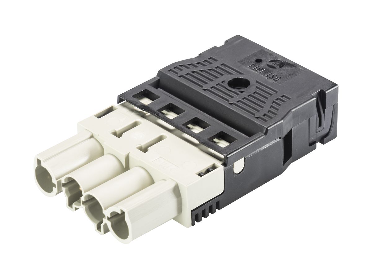 Stecker KNX Wieland 4P schwarz, KNX-M für 2 Binäreingänge