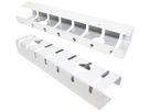 Untertisch-Kabelführungskanal ROLINE 530×110×80mm Stahlblech weiss 2 Stück