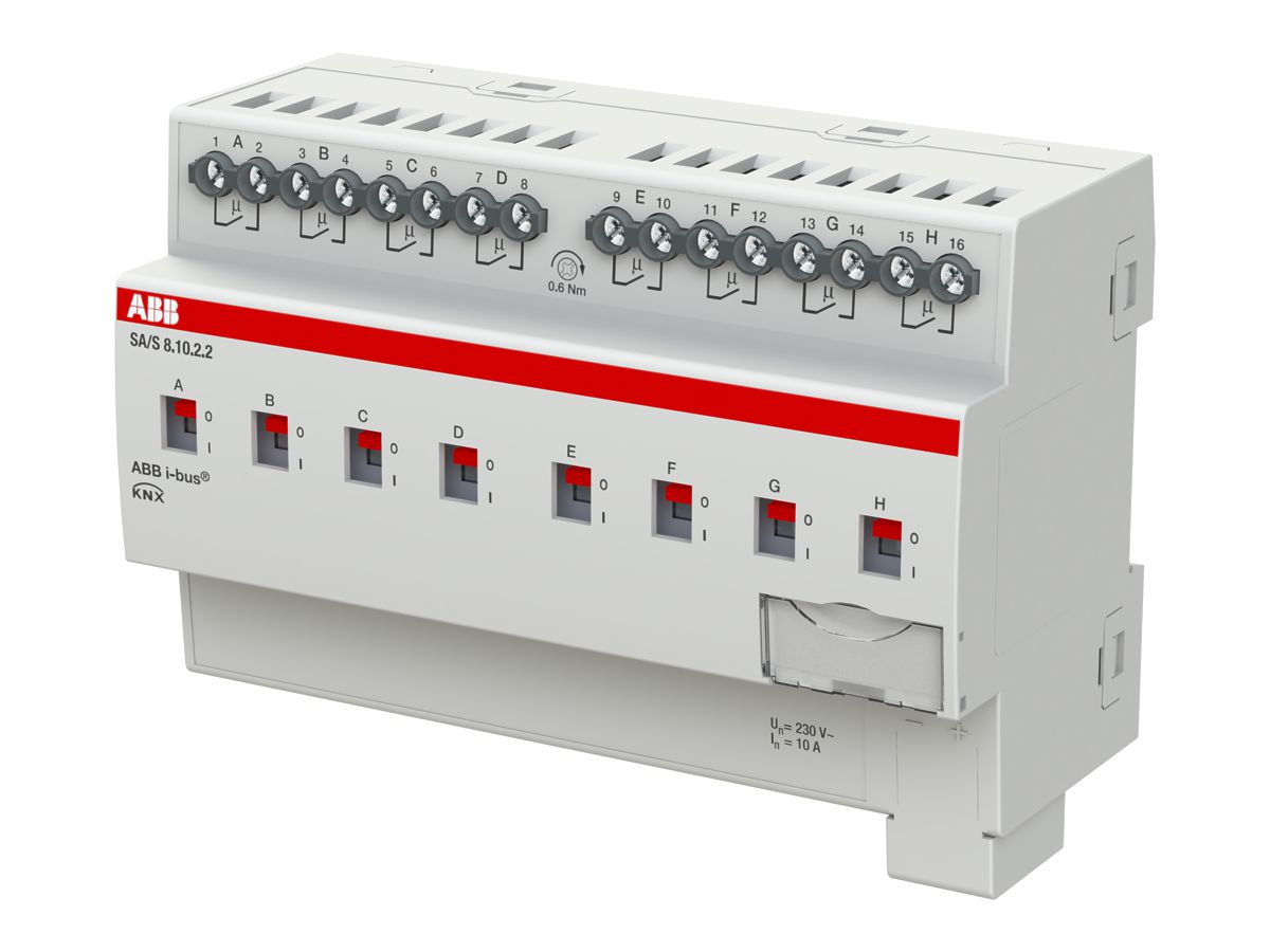 REG-KNX-Schaltaktor ABB SA/S8.10.2.2, 8-fach, 10A