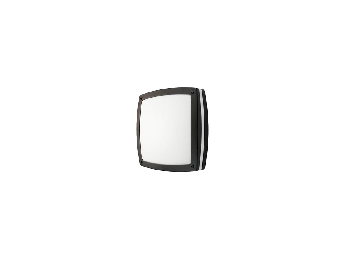 Anbauleuchte SG Sidewalk E27 2×33W IP65 direkt/indirekt 300×300mm schwarz