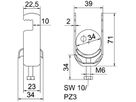 Schnellverleger BET 2056 F-Fuss Metall 28…34mm 1×Kabel A2 1.4301