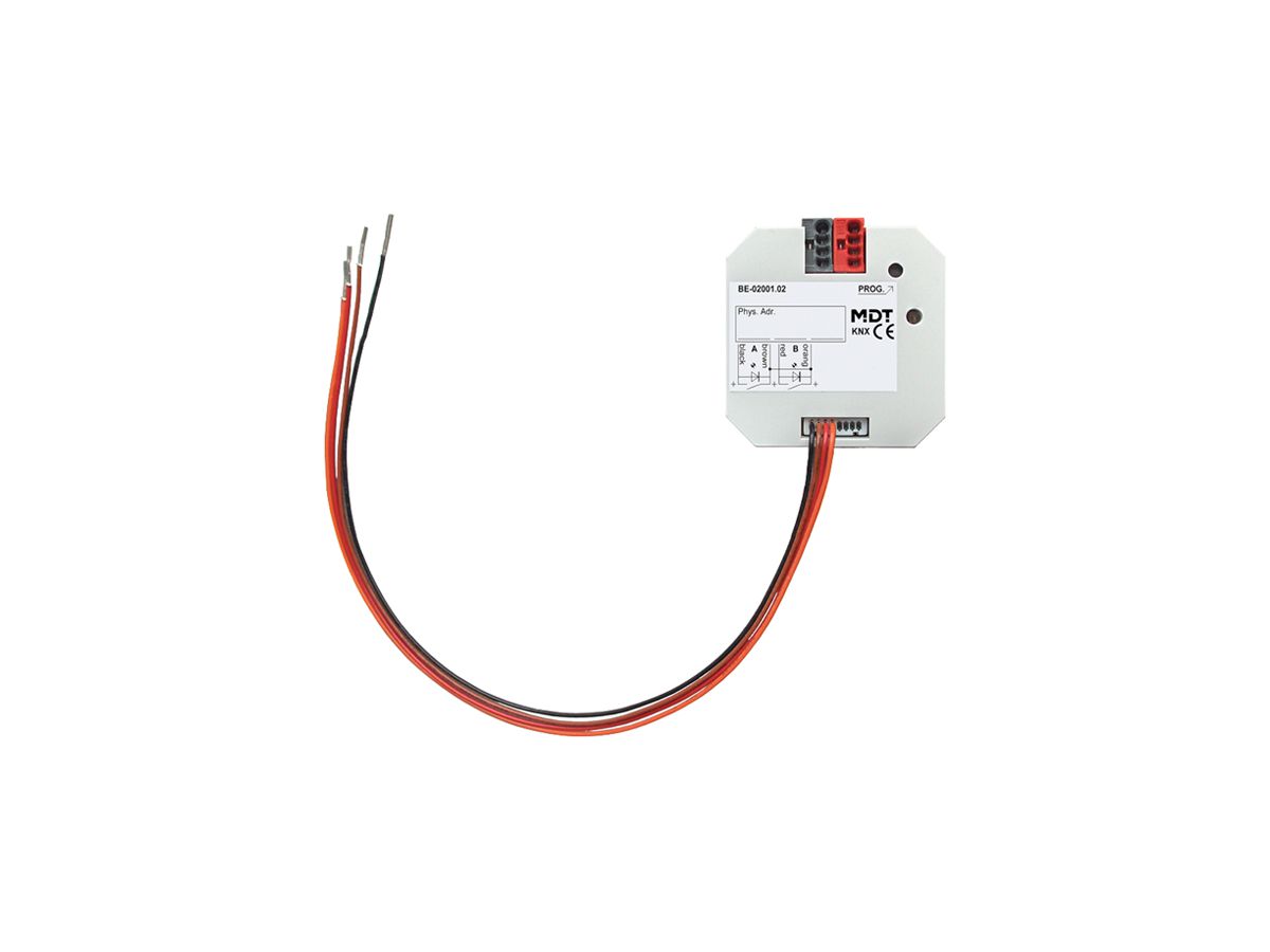EB-Ein-/Ausgangs-Modul KNX MDT BE-02001.02 2-Kan potentialfreie Kontakte
