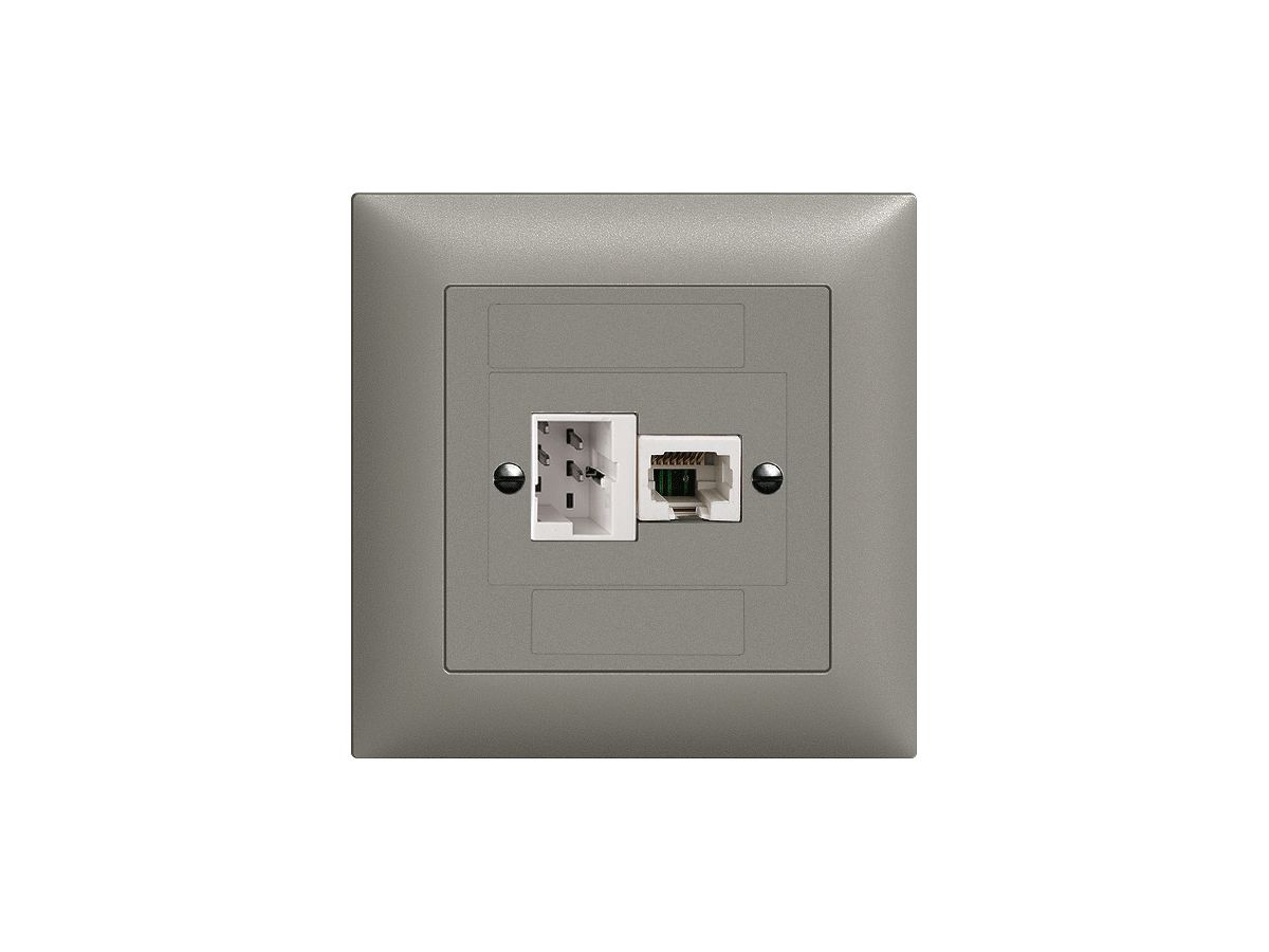 UP-Dose xDSL RJ45/TT83 dunkelgrau ITplus EDIZIOdue mit Filter