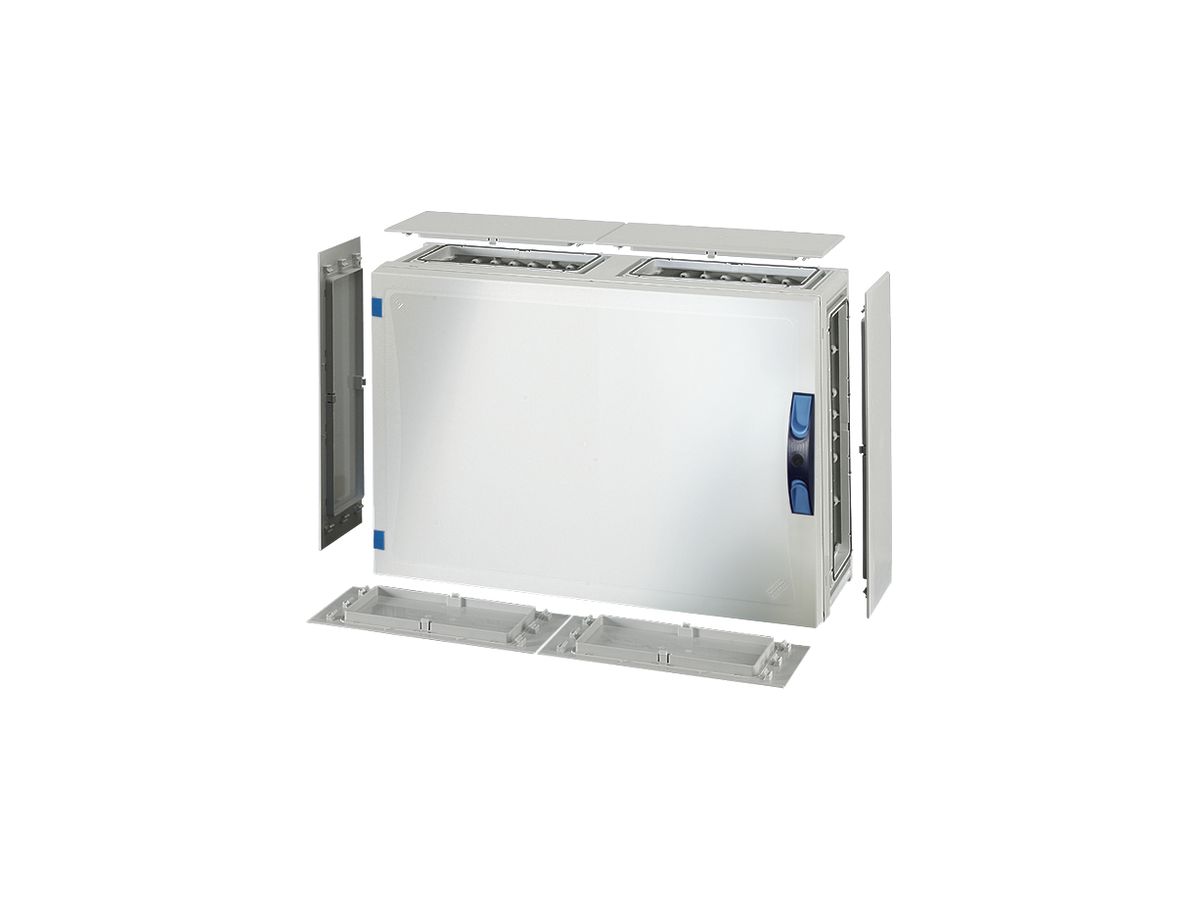 Apparategehäuse Hensel FP 0451 grau leer mit Türe geschlossen 546×366×186mm