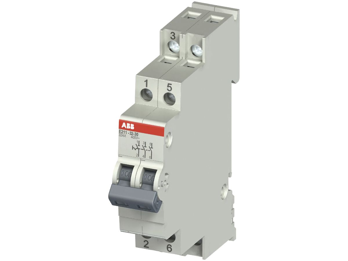 REG-Ausschalter ABB E211, 32A/250V 3L 3S, 1TE, "0-I"