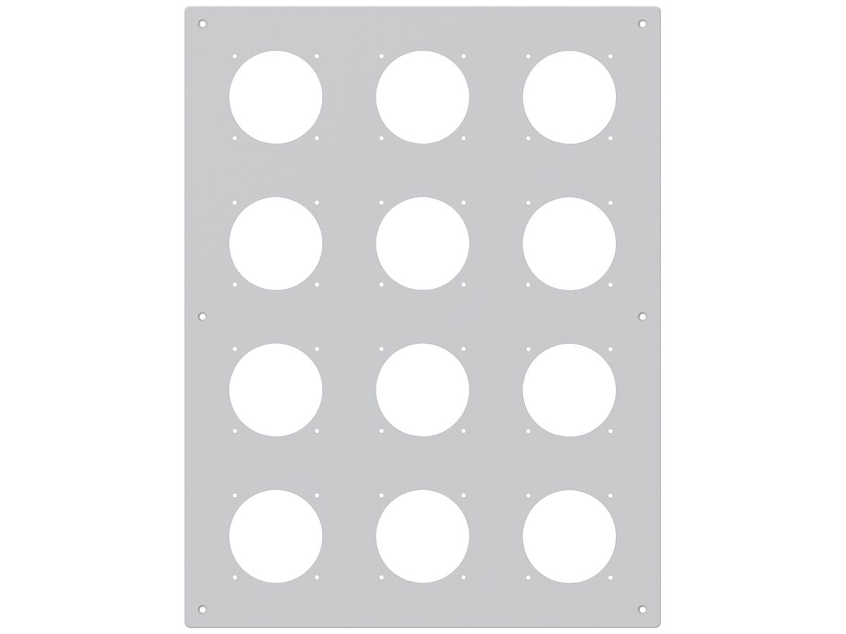 UP-Montageplatte robusto 4×3 Aluminium, grau
