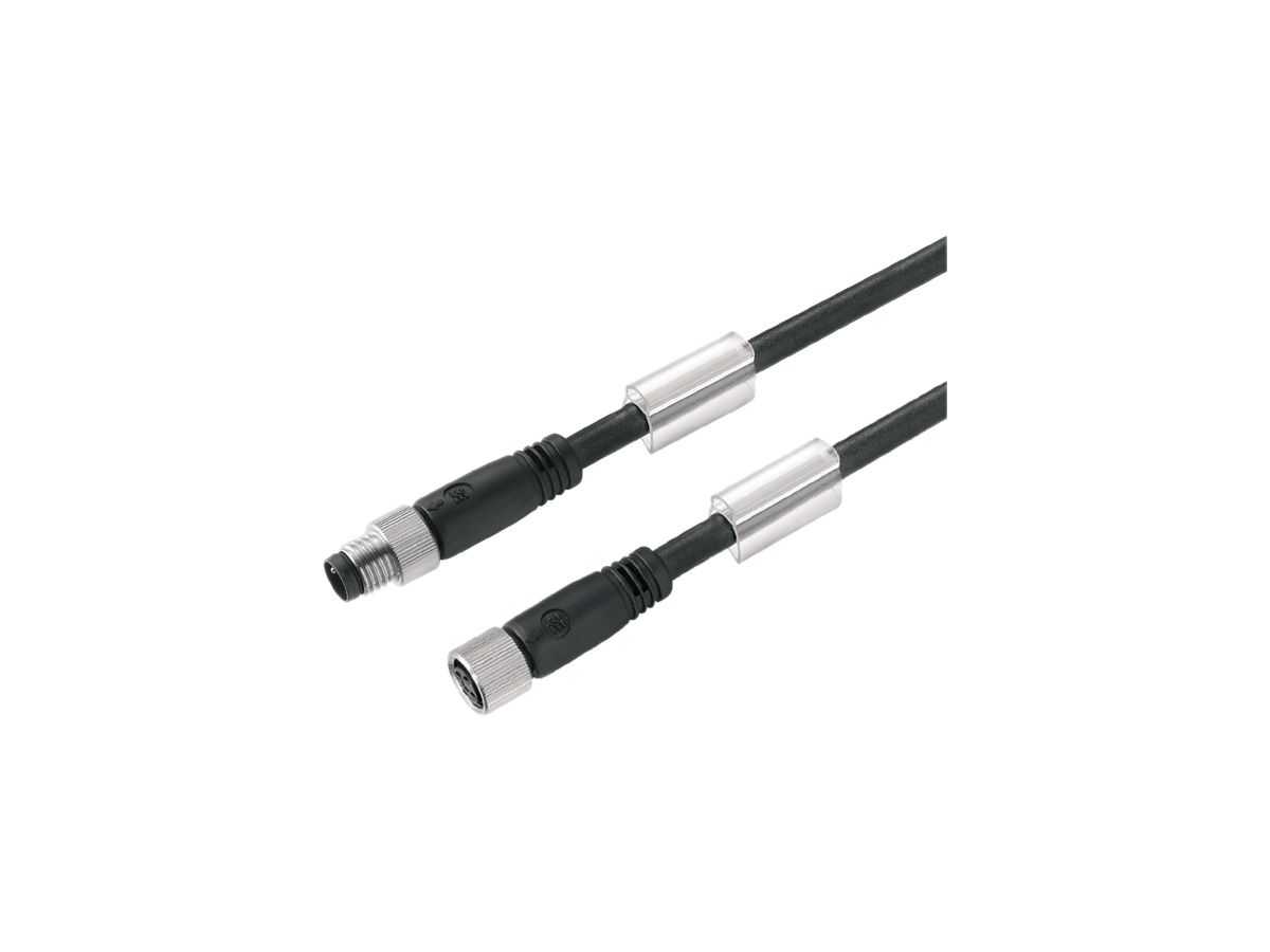 Kabel Weidmüller SAIL M8/M8 3L 3m Stift/Buchse gerade PVC schwarz