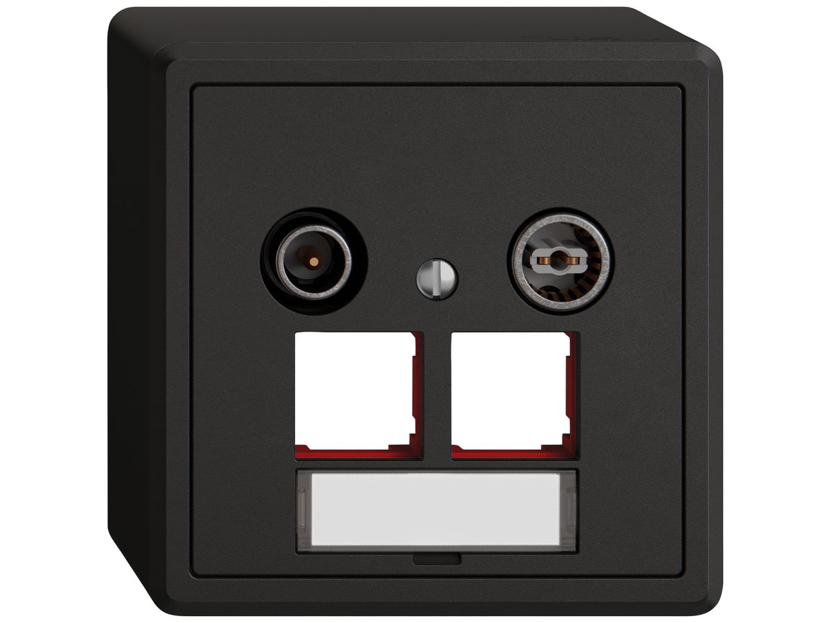 AP-Multimediadose TV-R EDIZIO.liv SNAPFIX® EASYNET f.2×RJ45 S-One 15dB sz
