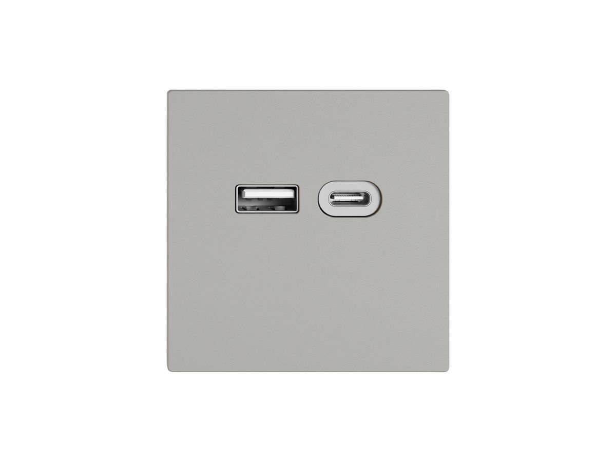 USB-Ladesteckdose EDIZIO.liv SNAPFIX® 230VAC 18W 1×USB Typ A 1×USB Typ C hgu