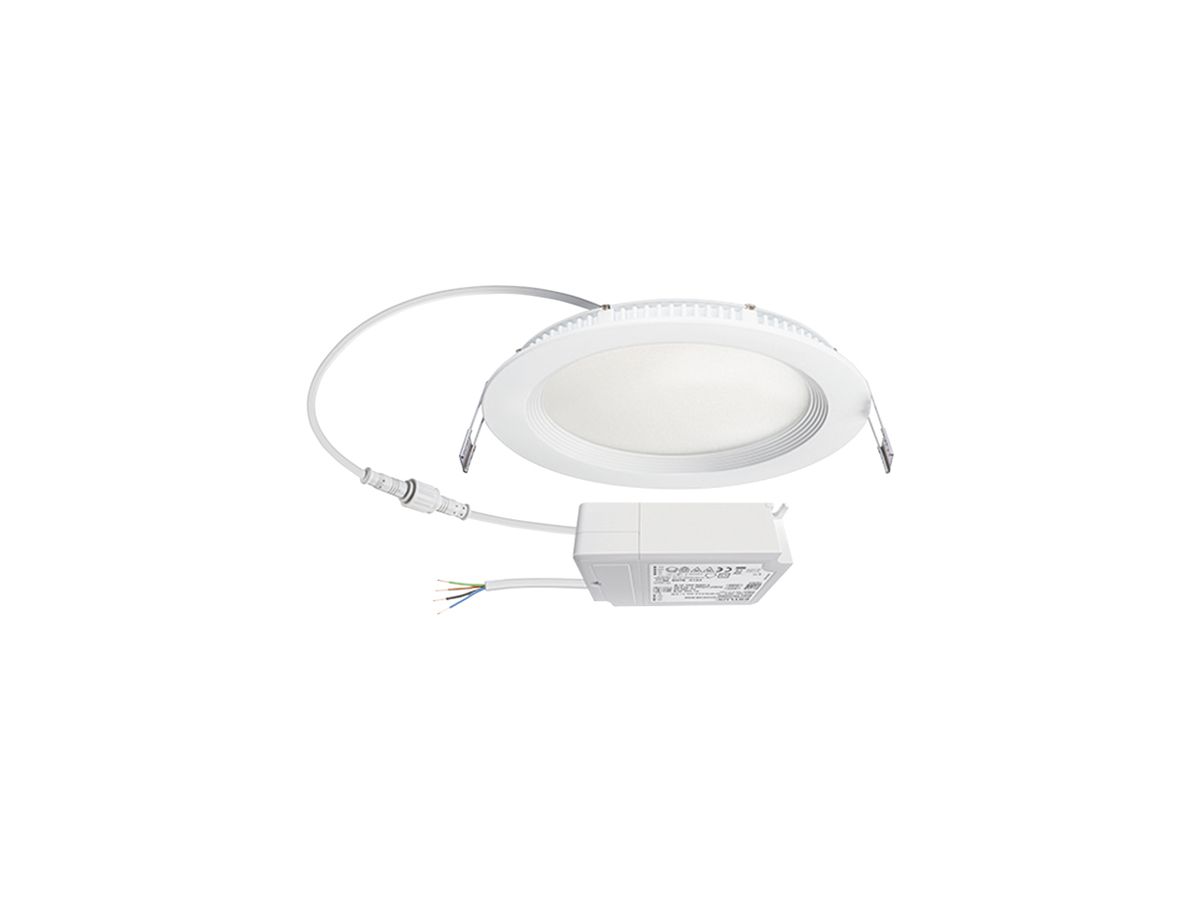 LED-Downlight ESYLUX ELSA-2 Ø180 DALI 9W 3000K, 850lm, weiss