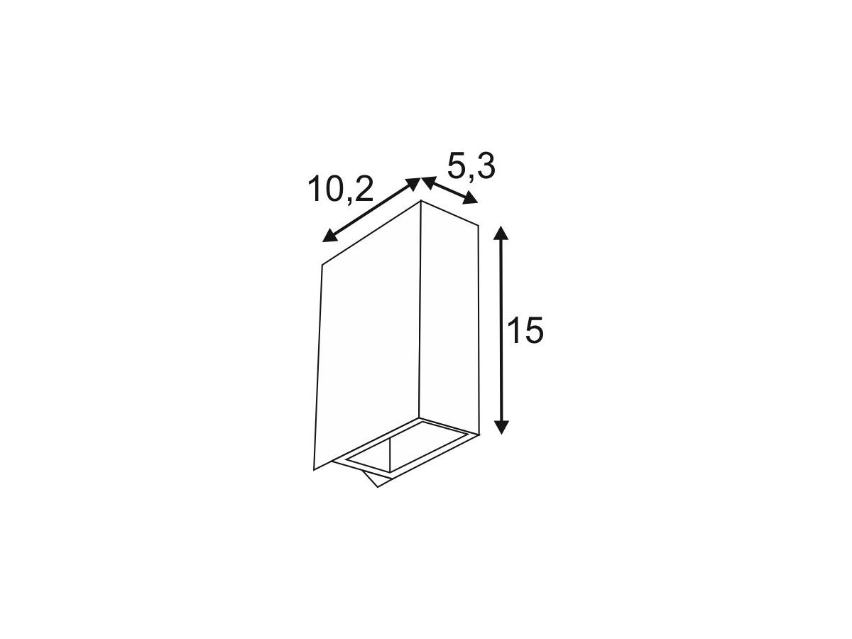 LED-Wandleuchte SLV QUAD XL 2, up-down 2×3.2W 580lm 3000K IP44 weiss