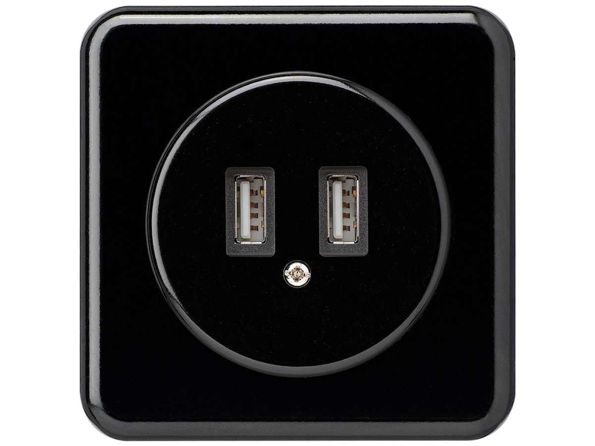 UP-USB-Steckdose basico C 2400mA schwarz