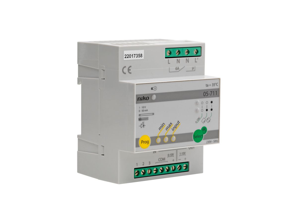 Universal-Dimmermodul Niko, 6A, für 1…10V EVG