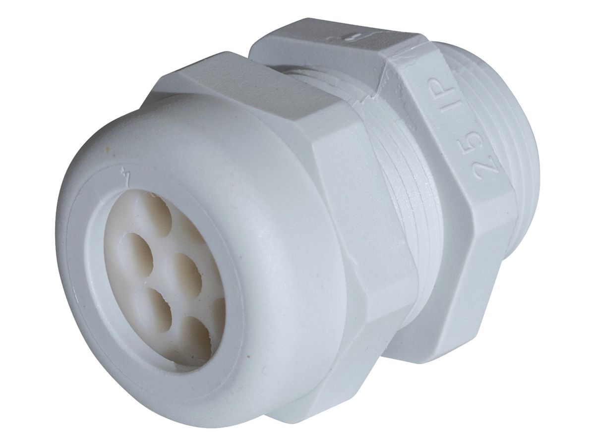 Kabelverschraubung WADI Multi, M32 für 8 Kabel Ø4…5mm 12mm PA IP68 lichtgrau