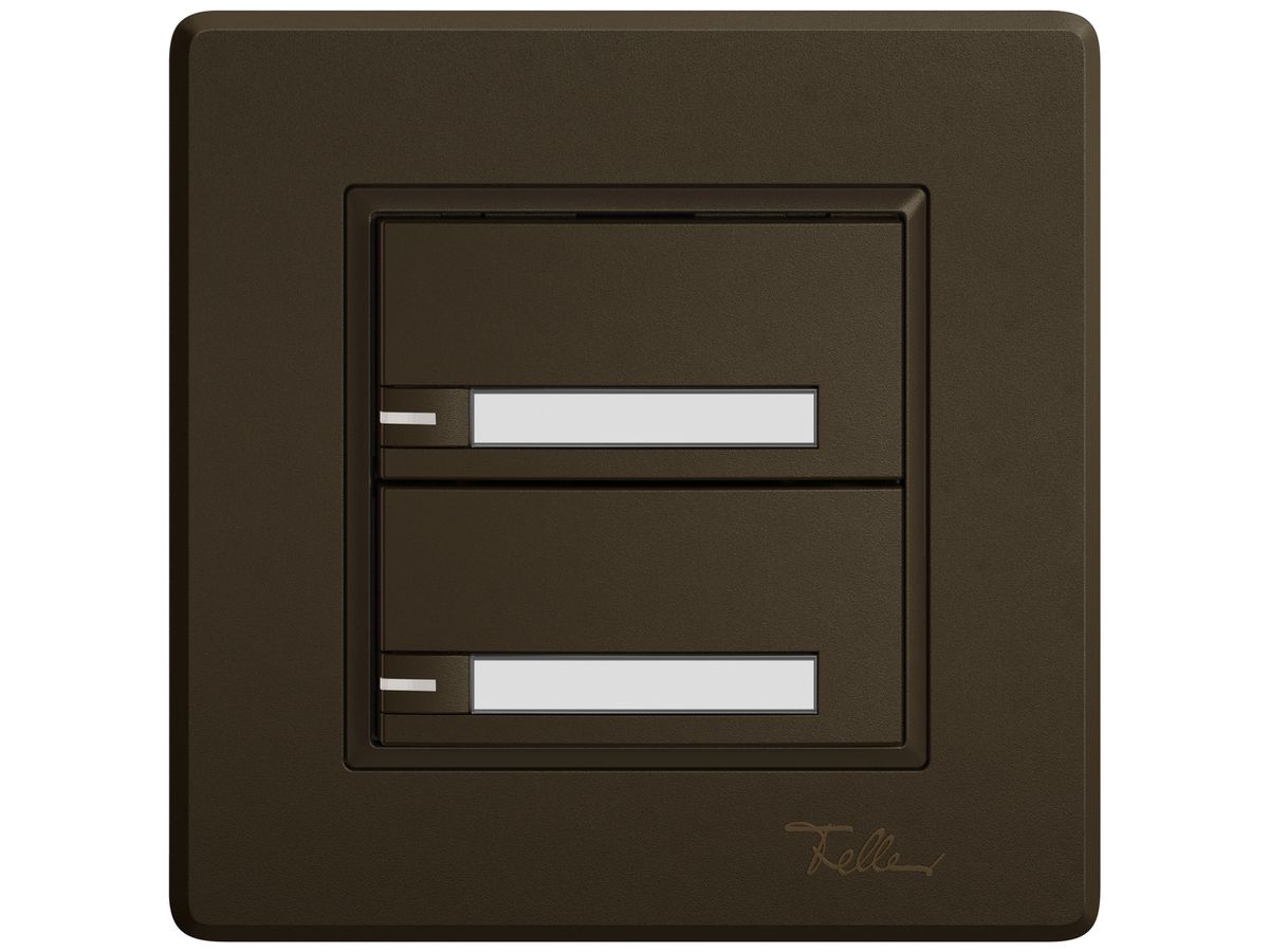 UP-KNX-Taster RGB EDIZIO.liv SNAPFIX® Temperaturfüh.RGB-LED Pap.2×T 1-Tbed.br