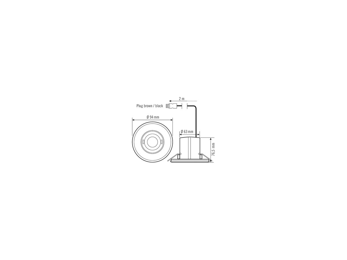 UP-Bewegungsmelder ESYLUX MD-FLAT 360i/8 RW, mit WINSTA Code A/S, weiss