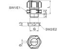 Kabelverschraubung Bettermann V-TEC TB20 teilbar M20 4×Ø4mm IP67 grau