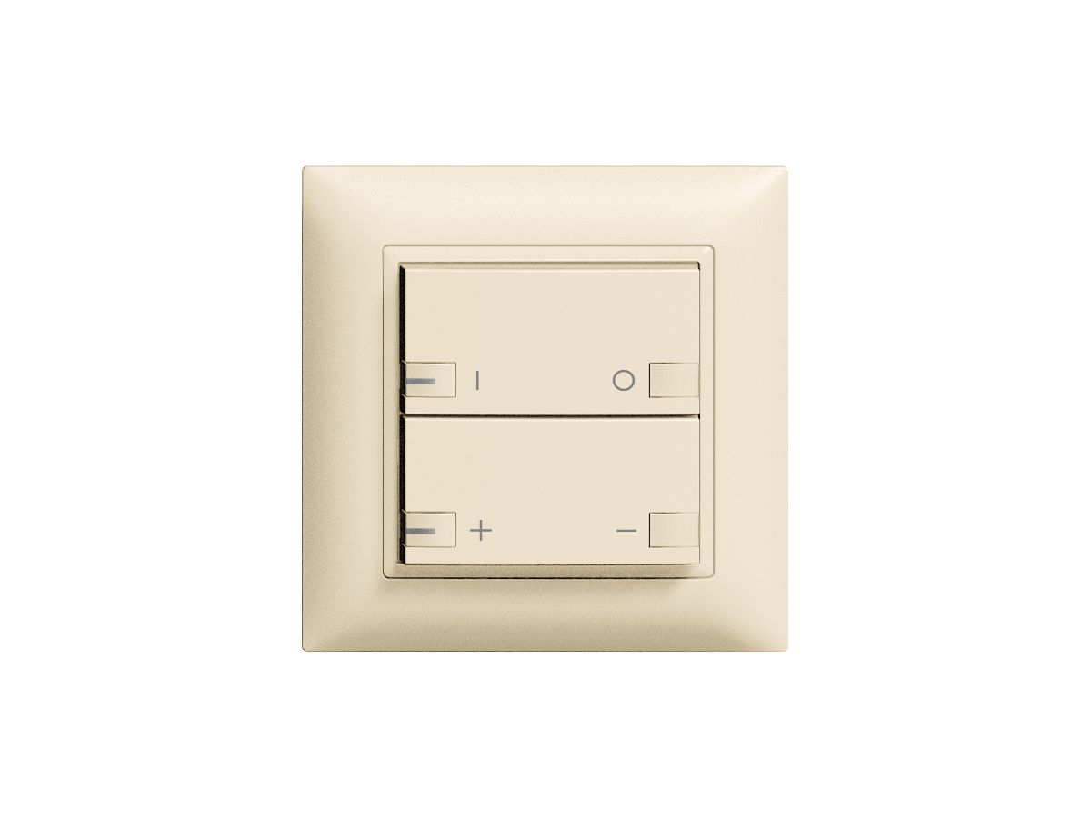 UP-Frontset ON-OFF Dimmer 2T mit LED ZEP EDIZIOdue crema
