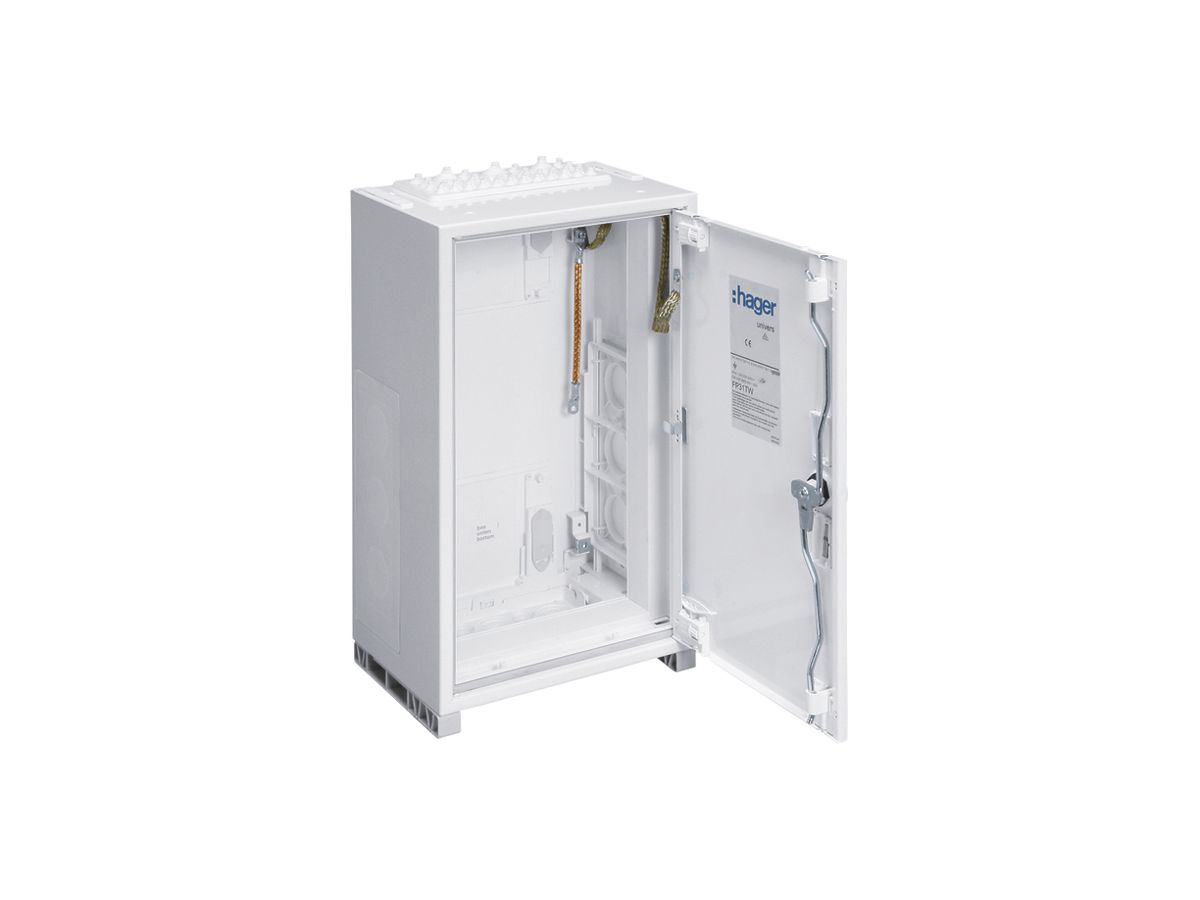Wandschrank Hager Univers 108 Module 3 Reihen 36TE SK I IP54 weiss