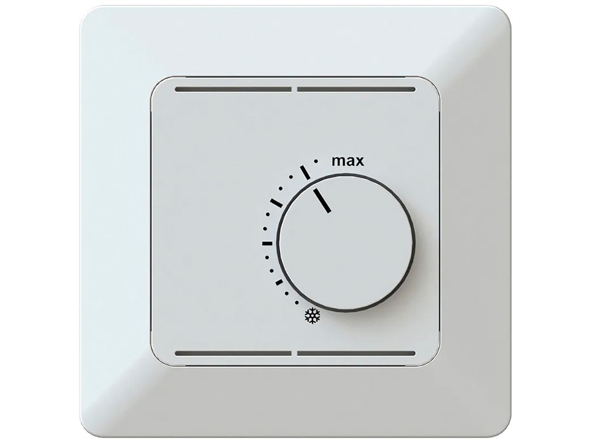 UP-Raumthermostat Max Hauri priamos 230VAC 10A 5…30°C 60×60mm weiss